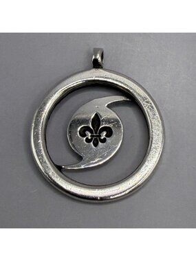 Retired Mignon Faget Hurricane Katrina Pendant Fleur-de-Lis Sterling Silver 2005